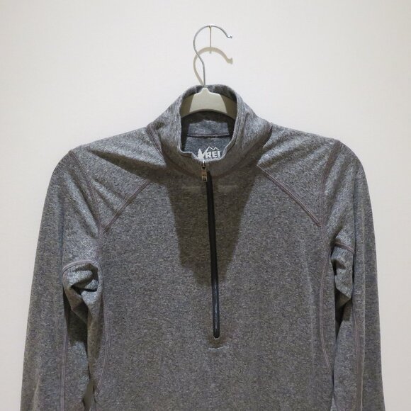 REI COOP Lightweight Base Layer Half-Zip Top in Gray Outdoor Gorpcore - Size S - Picture 3 of 15
